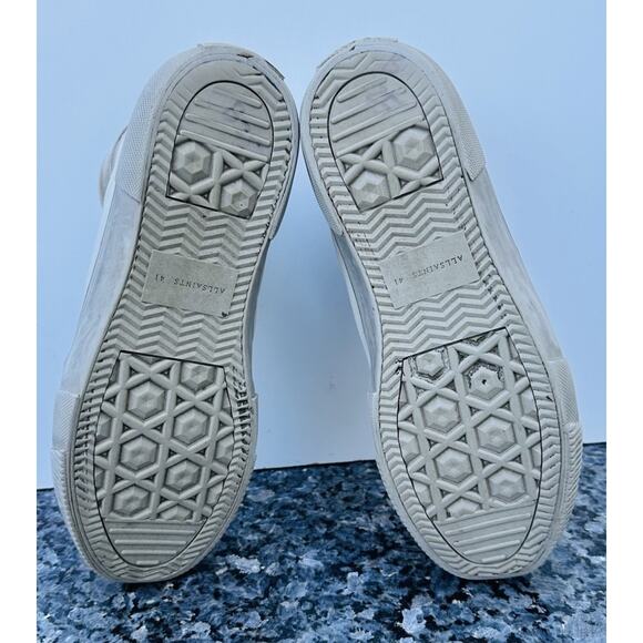 AllSaints Chalk White Leather Sneakers Hi Top Men’s Size 41 Used main image 15